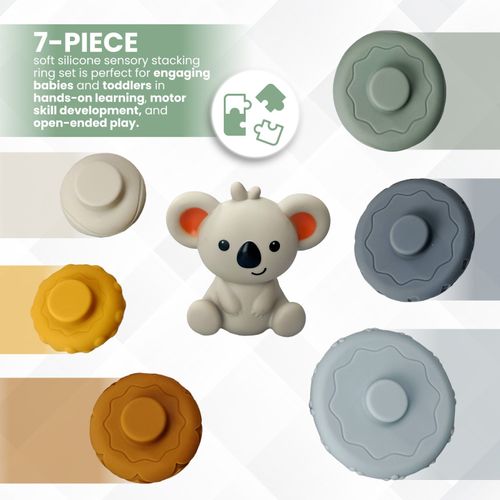 Kyoot Koala Twin Set Incl Silicone Stacking Ring and Building Blocks Baby Toys — image 5