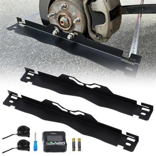 Wheel Alignment Tool Toe Plates + 2 Tape Measures Digital Inclinometer 2 Battery