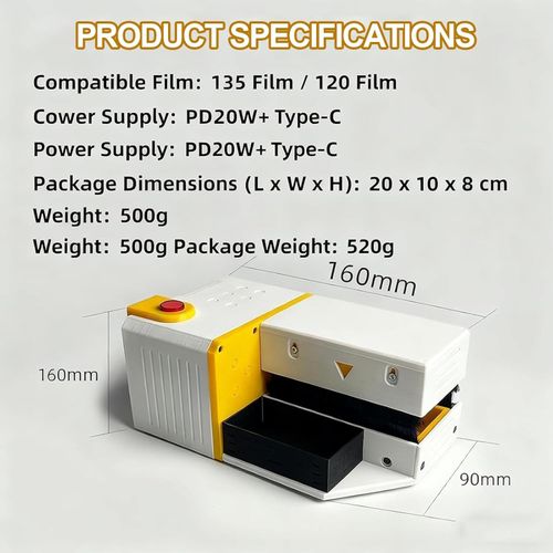 Electric Anti-Static Film Brush 135/120 Filter Fan Storage Adj Press Darkroom UK — image 5