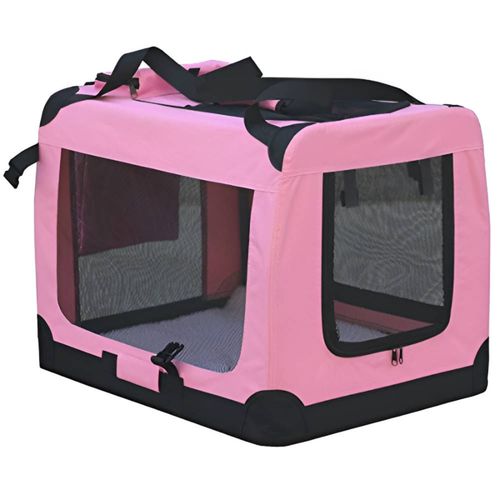 HugglePets Fabric Dog Crate Puppy Carrier - Cat Travel Cage Carry Pet Bag 4 Size — image 3