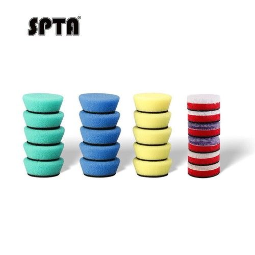 SPTA 21Pcs 1.5 inch 40mm Polishing Pad Buffing Sponge Wool Kit for Mini Polisher