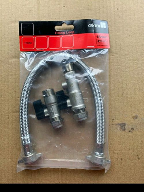 Center 15mm WRAS Approved Stainless Steel Straight Filling Loop