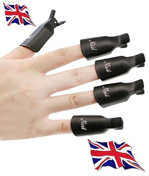 NAIL ART CLIP UV GEL POLISH REMOVER SOAK OFF WRAP GELISH CLIP CAPS & NAIL TIPS✔