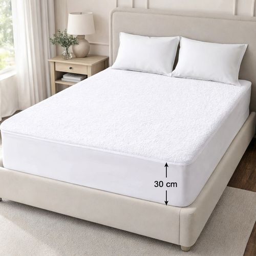 Waterproof Mattress Protector Double Extra Deep 30cm Non Noisy Fitted Bed Sheet — image 3