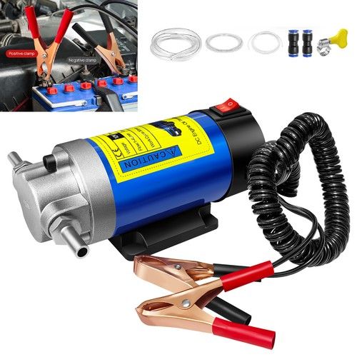 12V Electric Car Diesel Fuel Pump Oil Transfer Extractor Fluid Siphon Pump 100W