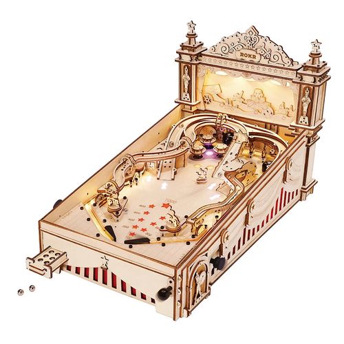 Rokr Amusement Park Series Building Kits Wooden Puzzle Pinball Machine for Gifts — image 1