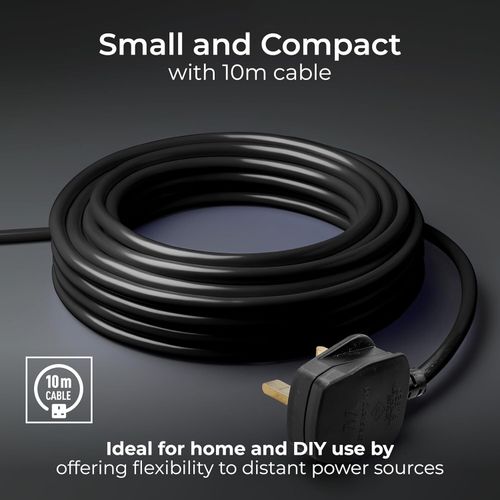 Extension Lead Reel 10m Cable - Heavy Duty 4 Socket 10A Cassette - Masterplug — image 8