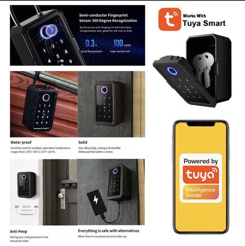 TUYA Smart Key Safe Lock Box Security Combination Bluetooth Outdoor Key Access — image 5