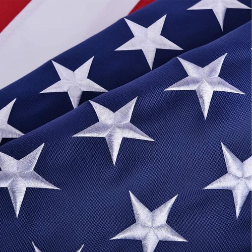 American Flag 5x8 ft Outdoor US Flag UV Protected Embroidered Stars Sewn Stripes — image 2