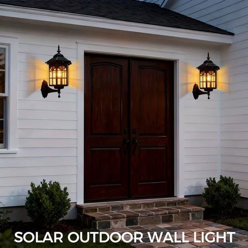 Solar Wall Light with Motion Sensor Outdoor Wall Lamp Security Light Sconce Lamp — image 4