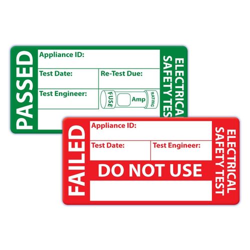 500 x Passed PAT Testing Labels & 50 x Failed PAT Testing Labels — image 1