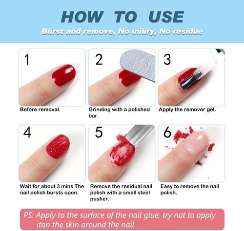Gel Nail Polish Remover – 2 Pack, Fast Peel-Off for Gel, Acrylic & UV Nails — image 2