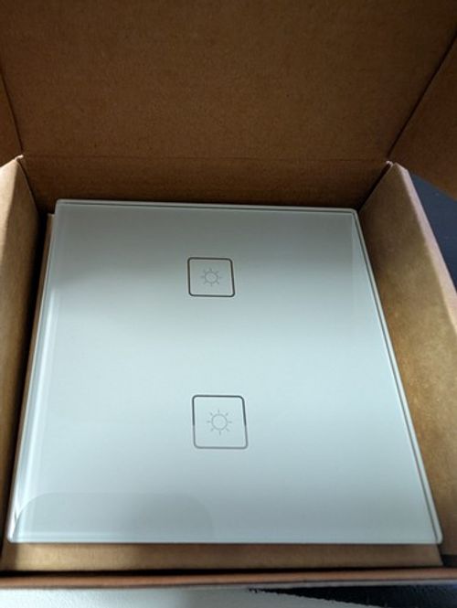 2 Gang Glass Light Switch Zigbee White (neutral required) Zigbee2mqtt & HA suppt