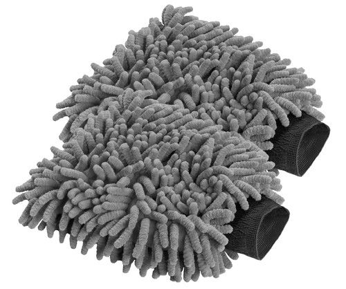 2 X Premium CHENILLE Microfibre Car Wash Mitt Soft Noodle Cleaning Detailing