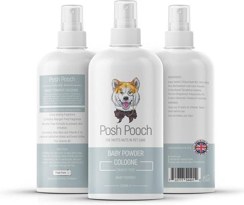 Baby Powder Cologne For Dogs & Puppies Deodorising Spray Super Strong Spray