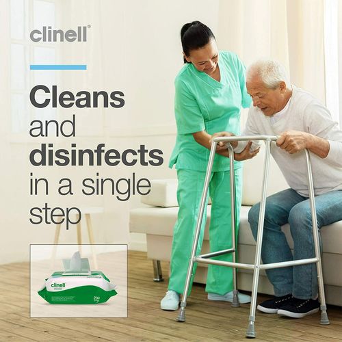 2 x CLINELL WIPES ANTIBACTERIAL WET WIPES KILLS 99.9% GERMS 200 WIPES PER PACK — image 5