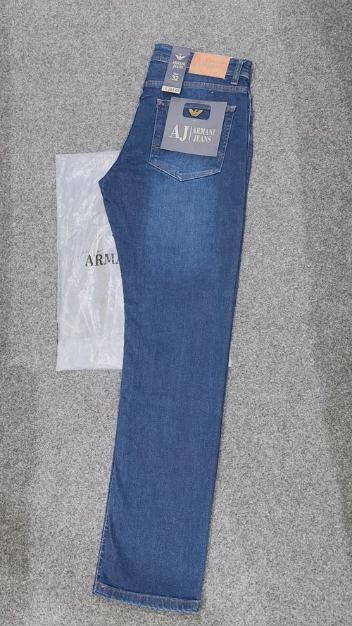 Armani Jeans J45 Blue Denim Jeans Straight Regular Fit L32 button fly. — image 3