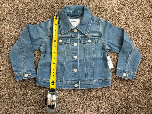 NWT Old Navy Jean Jacket Toddler Size 3T Medium Wash — image 3