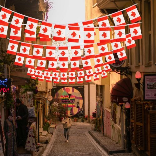 Canadian Flag Bunting 10M 30 Flag of Canada Party Decorations — image 6