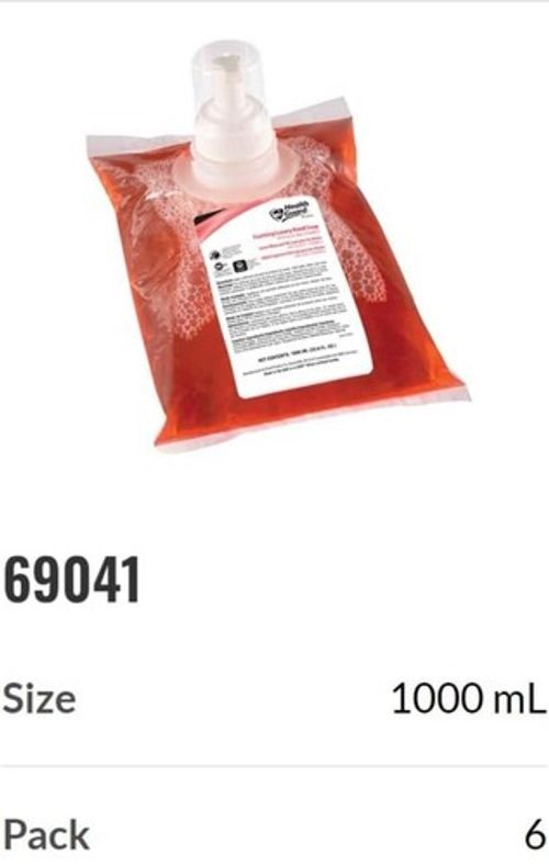 Kutol 69041-1 EZ Foaming Luxury Hand Soap 1000 mL Bag 6/CS - GOJO®