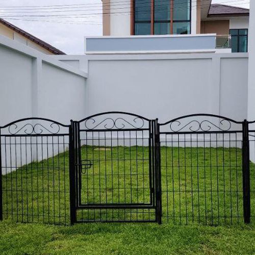 Indoor/Outdoor Pet Dog Pen Puppy Playpen Garden Enclosure Run Cage Metal Barrier — image 2