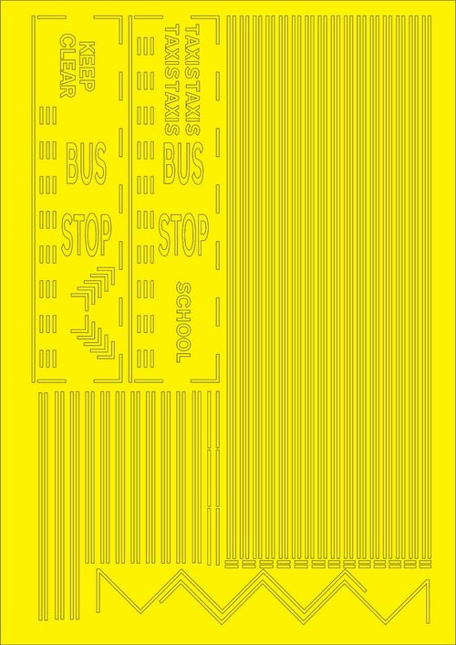 SELF-ADHESIVE PRE-CUT ROAD MARKINGS FOR OO SCALE & 1:76 MODEL RAILWAY RX004-OO — image 3