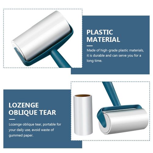 Reusable Plastic Lint Roller for Pet Hair Navy Portable Clothes Hair Remover — image 5