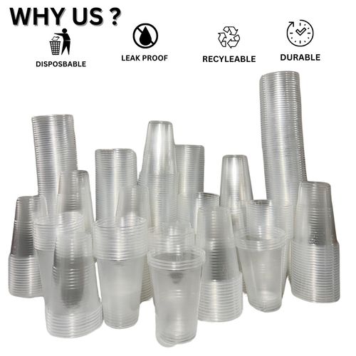 Reusable Half Pint Plastic glasses 10Oz Party Glasses Mutli purpose Use Clear — image 6