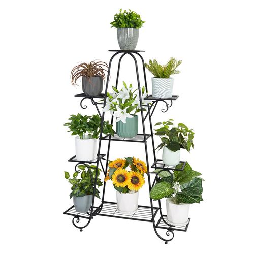 Wisfor 9-Tier Metal Plant Stand Garden Shelves Pot Holder Display Rack Storage — image 7