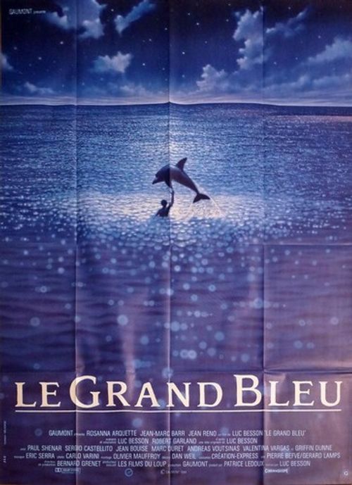 THE BIG BLUE - BESSON / DIVING / DOLPHIN - LE GRAND BLEU - ORIGINAL MOVIE POSTER