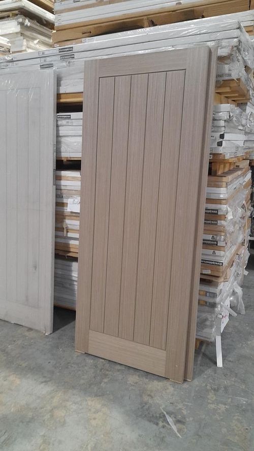 Internal Belize Light Grey Mexicano Style Cottage Solid Core Doors WITH DEFECTS — image 10