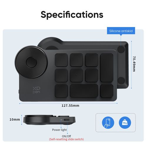 XPPen ACK05 Wireless Shortcut Remote with Dial & 40 Express Keys Bluetooth 5.0 — image 4