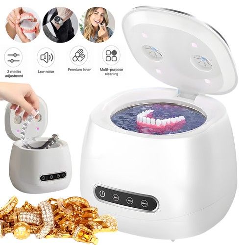Ultrasonic Retainer Cleaner Aligner Mouth Guard Dental Pod UV Cleaning Machine