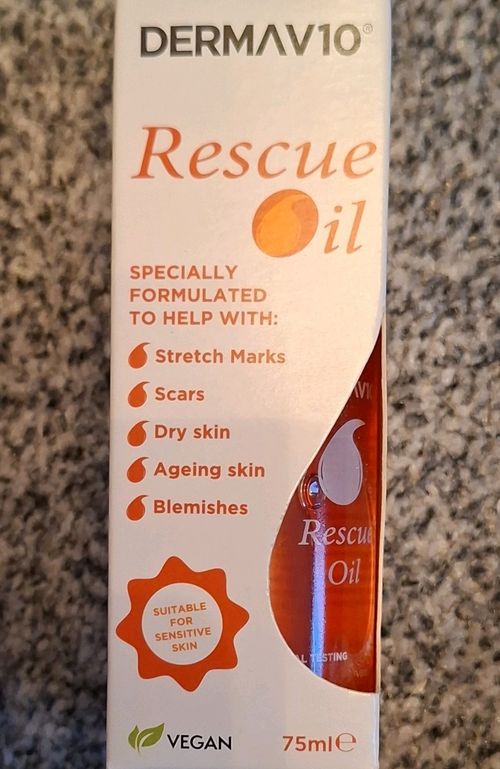 Derma V10 Rescue Oil 75ml for Stretch Marks, Scars, Dry Skin, Vegan — image 4