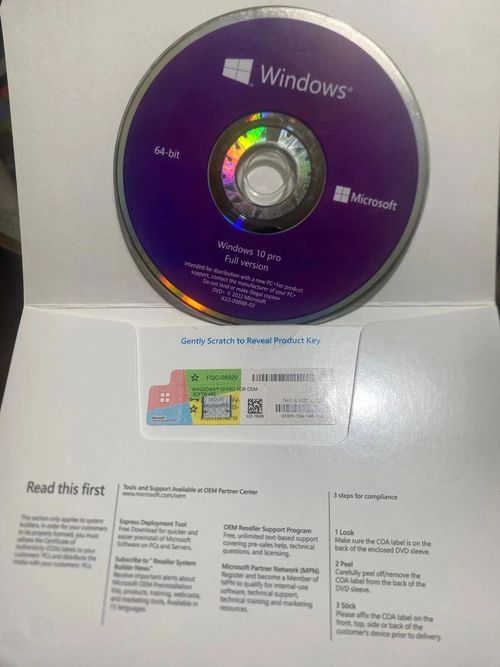 Windows 10 Pro 64bit English Full version Factory sealed New DVD Pack — image 2
