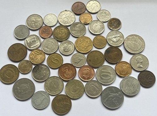 45+ Mixed Foreign World Coins Bulk Job Lot