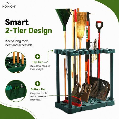Garden Tool Holder Storage Rack Gardening Garage Organizer Caddy Shed Equipment — image 6