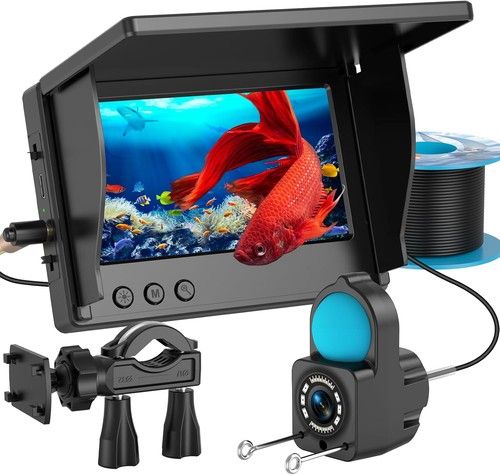 32.8ft Underwater Fishing Camera-4.3" LCD Display & Infrared Night Vision Light