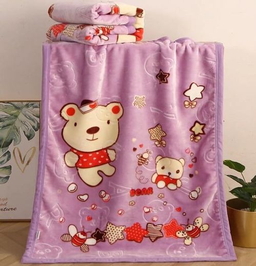 2ply Super Soft Mink Baby Cot Blanket Warm Nice Designs Boys & Girls 100x130CM
