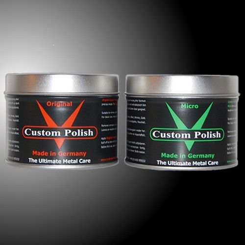 Custom Polish 2 x 400 g Metal Polish Metal Cleaner Metal Care Aluminium Chrome Polish 