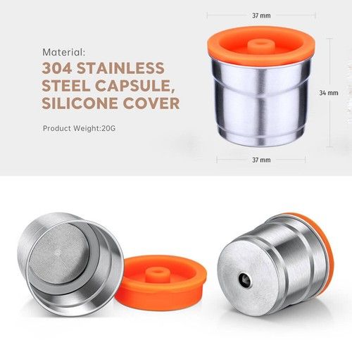 For Illy Coffee Machine Stainless Steel Reusable Capsule Shell Coffee Pods Kit