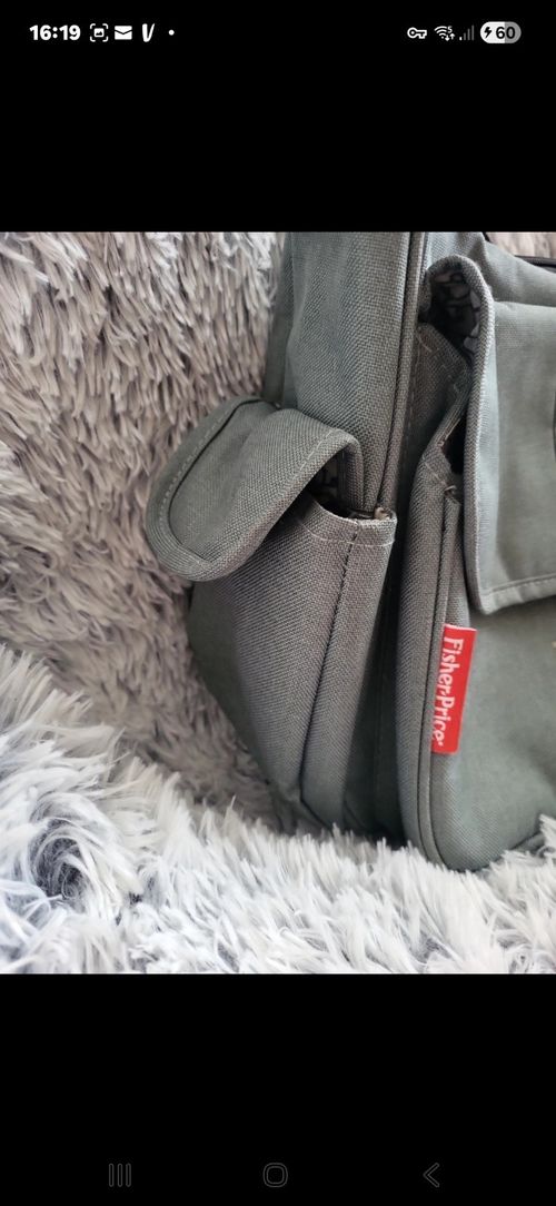 Fisher-Price Grey Messenger Changing Bag, Numerous Sections, Solid Pattern — image 3