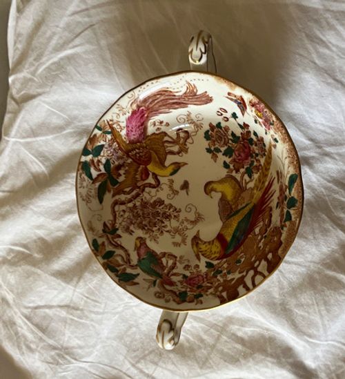 Royal Crown Derby Olde Avesbury 1128 Porcelain Two-Handled Bowl, Birds