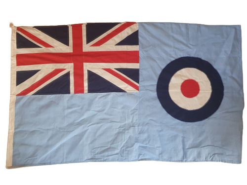 RAF Fully Sewn Embroidered 1 Yard Cotton Ensign Flag with Rope and Toggle — image 1