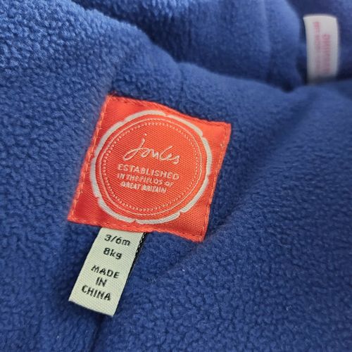 Joules 3-6 Months Snowsuit Boys Girls London  Bus solider Blue hooded  Snow Suit — image 6