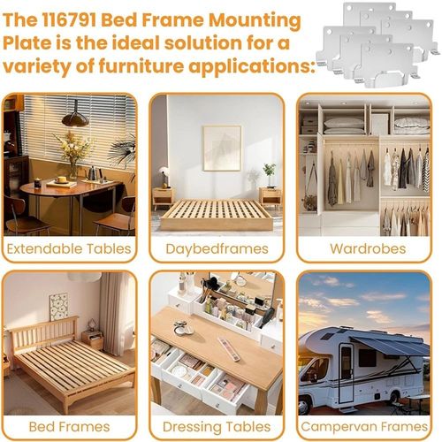 8PCS For Ikea Skorva Midbeam Bed Monunting Brackets Camper Conversion 116791 — image 6