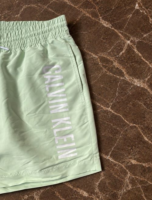 New Calvin Klein 4XL Green Logo Swim Shorts Mesh Lined Drawstring Back Pocket — image 2