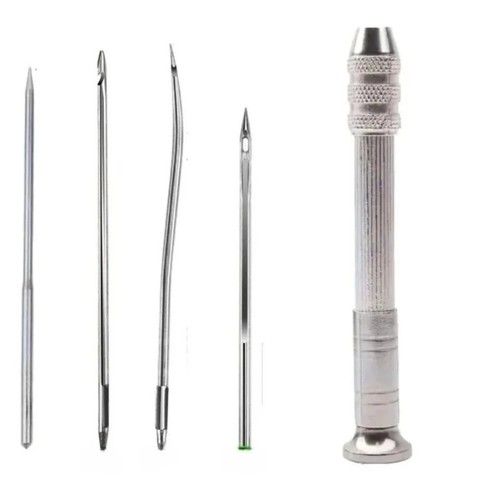 Leather Sewing Kit Hand Stitching Craft Tools Kit Awl Waxed Thread Needles DIY