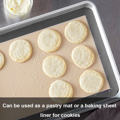 Set of 4 Silicone Non Stick Baking Mat Sheet Tray Oven Liner Rolling Cake Mat — image 4