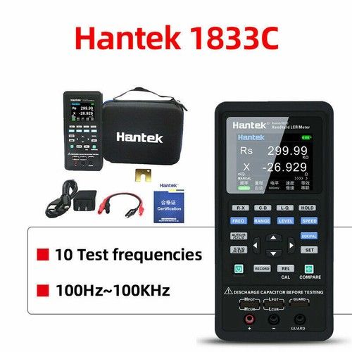 Hantek 1833C Handheld LCR Meter for Inductance Capacitance Resistance Testing